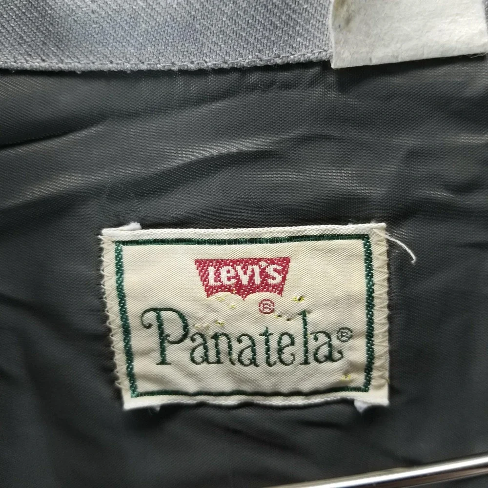 VTG Levis Panatela Jacket Mens XL Gray Western Shirt Jac Button Front 70s‎ - Picture 4 of 8
